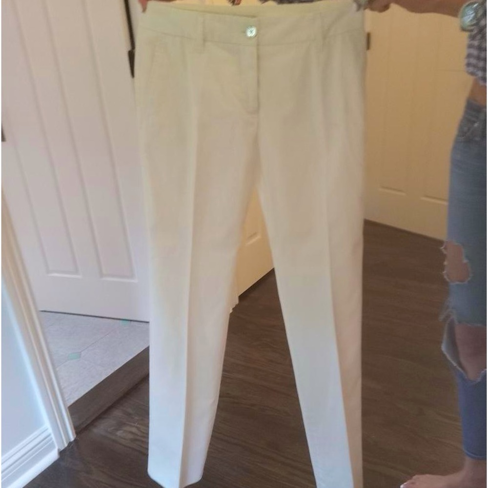 Dolce and gabana white cotton pant